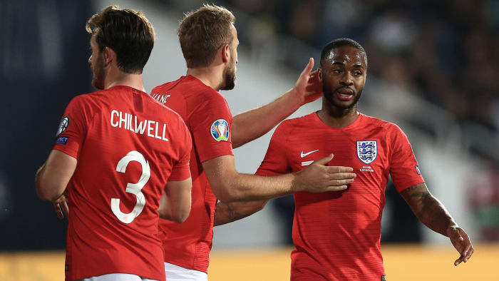Raheem Sterling scores for England vs Bulgaria